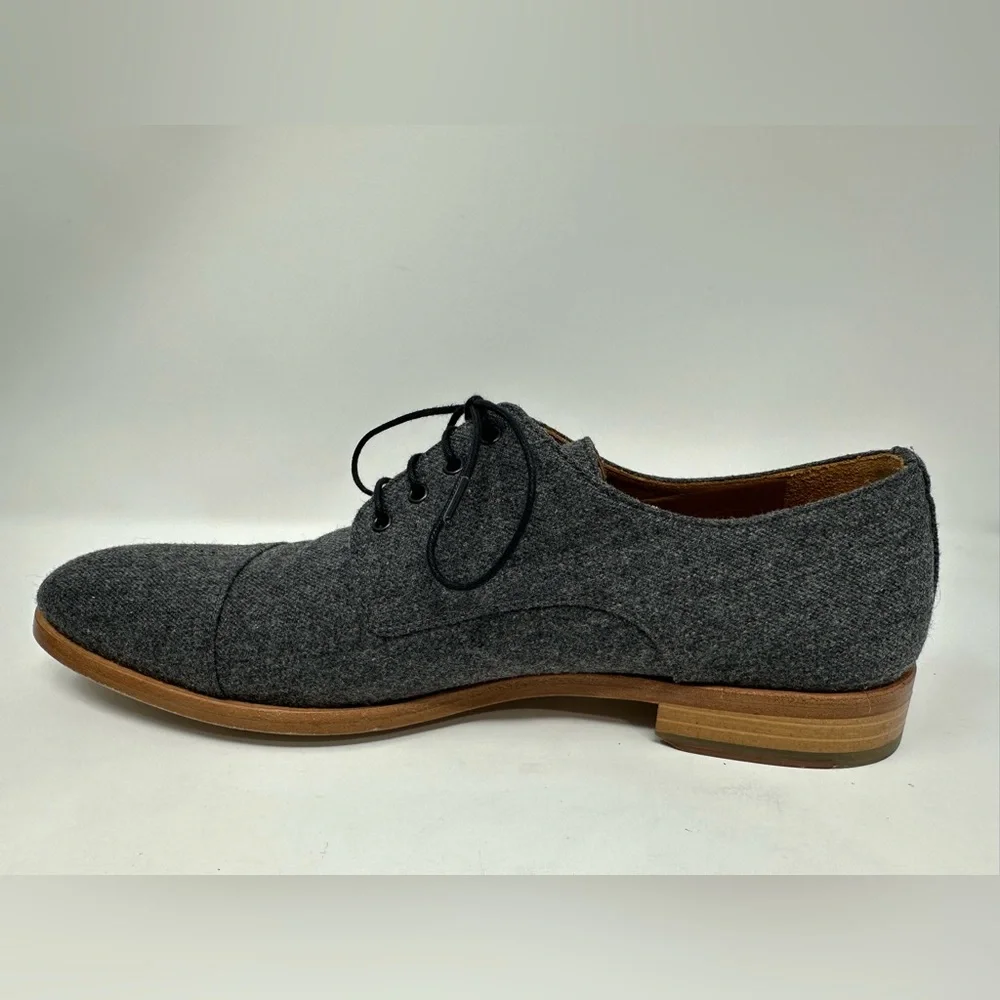 Taft‎ Kennedy Oxford Shoe in Grey Wool Cap Toe Size 44 EU 11 US